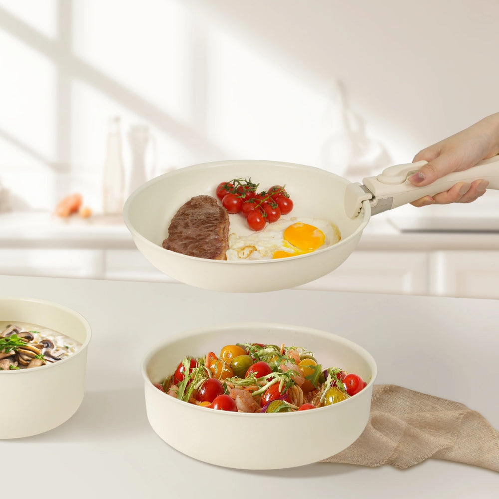 Unlock Your Culinary Potential with Our 19-Piece Detachable Handle Cookware