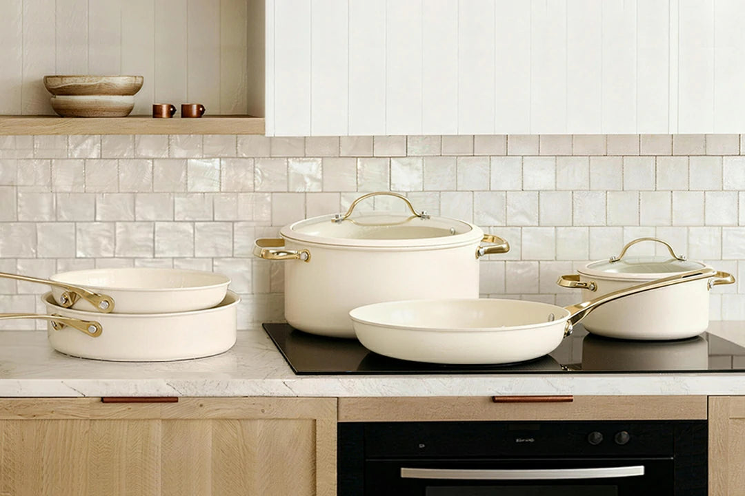 Chef Power Stars Non-stick Ceramic 15-Piece Cookware Set White