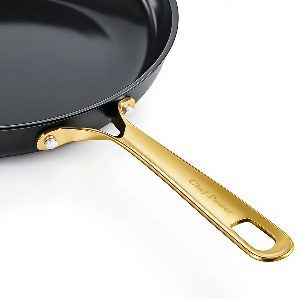 Chef Power PVD golden Handle Detail Black