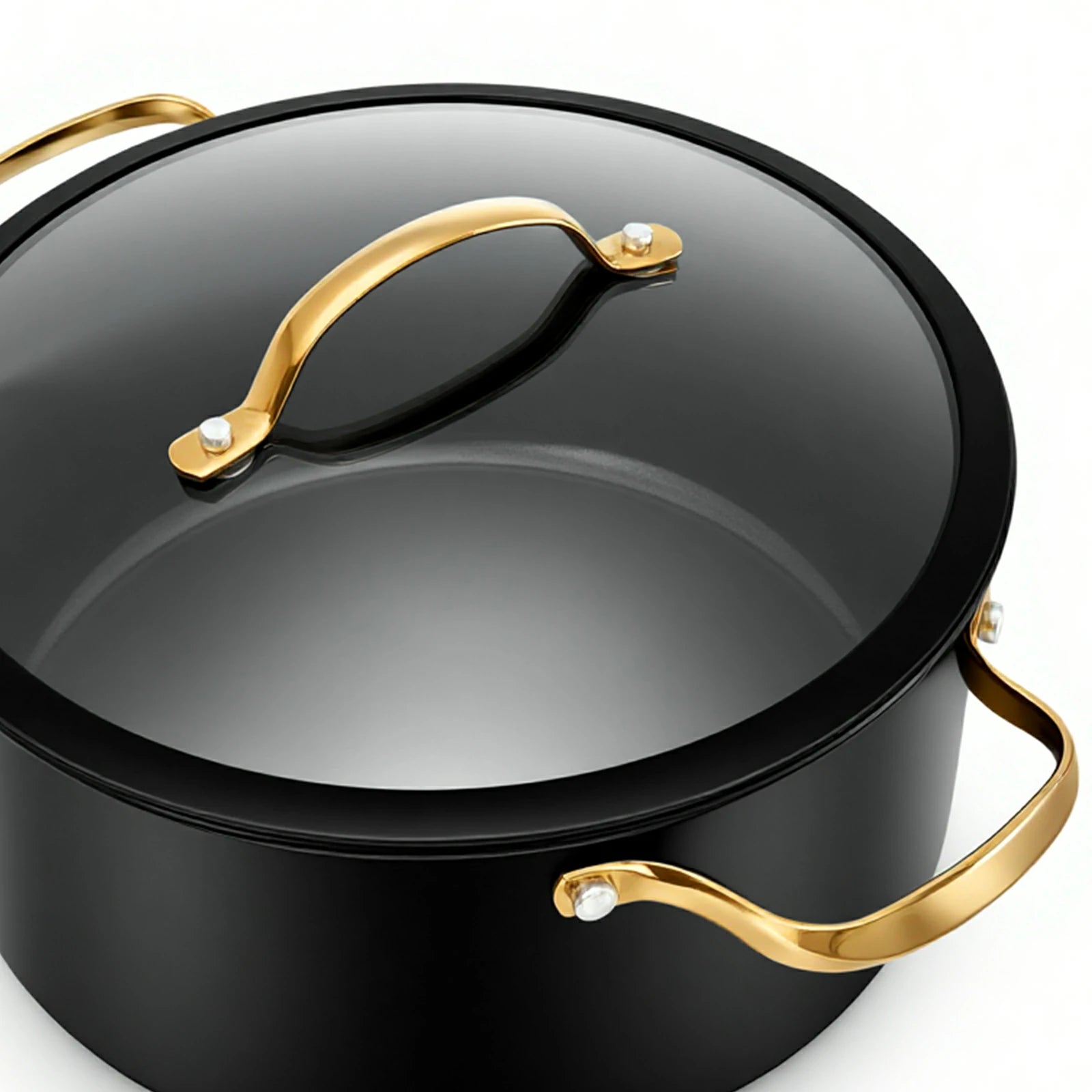 Chef Power Black 5.5QT Stockpot whit Lid Detail