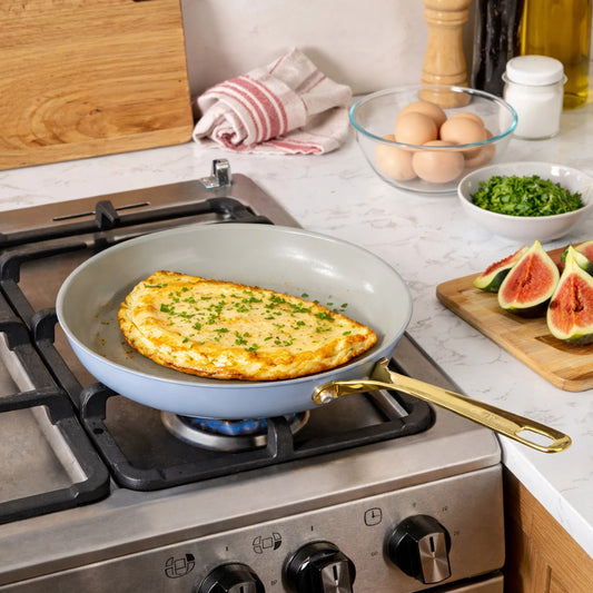 Chef Power Blue Gray Frying Pan Compatible with All Stoves