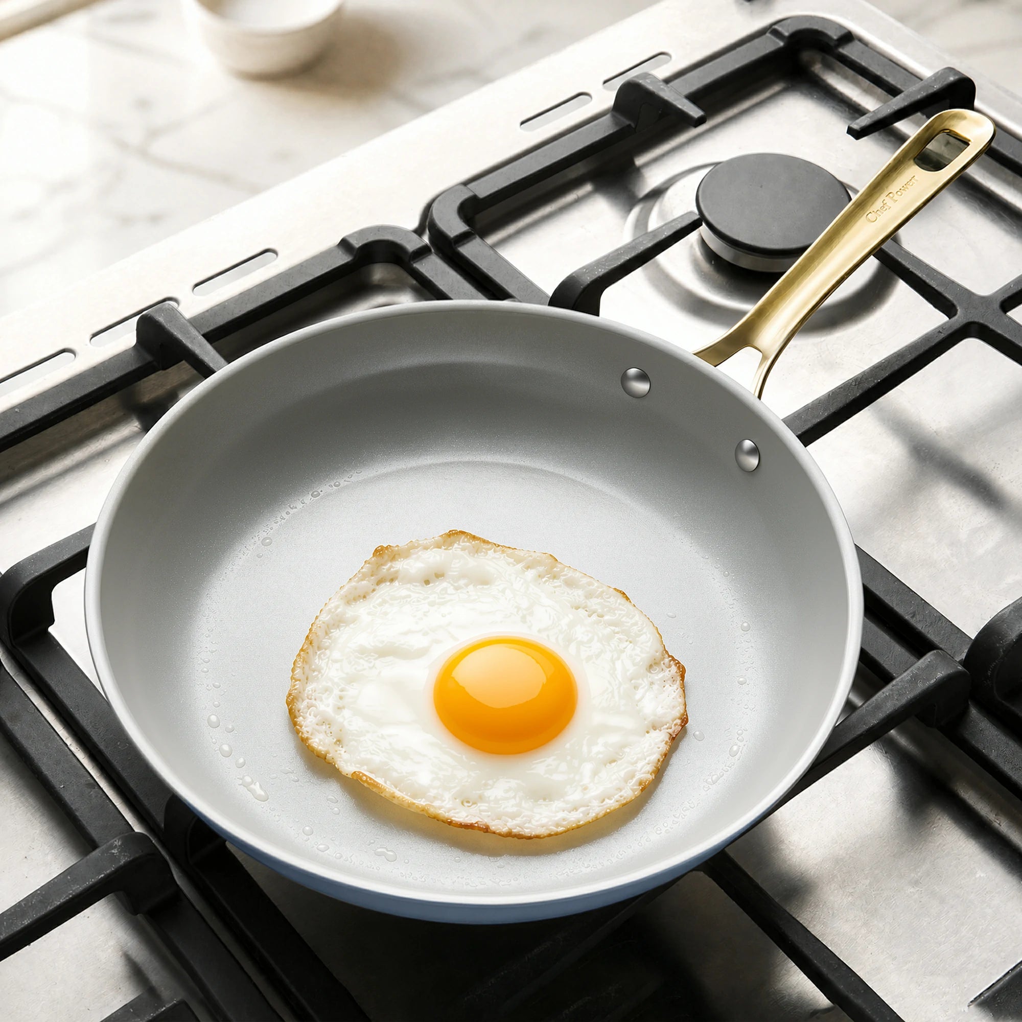 Chef Power Blue GrayNonstick Frying Pan Compatible with All Stoves