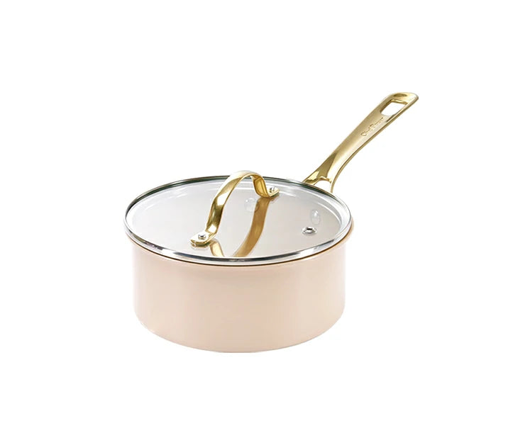 Chef Power Ceramic 1.5QT SaucePan with Lid Taupe