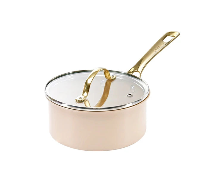 Chef Power Ceramic 3.2QT saucepan with Lid Taupe