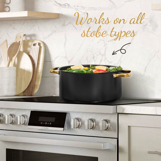 Chef Power Black Ceramic Cookware Suitable for Induction Cooking