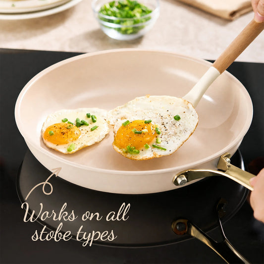 Chef Power Ceramic Cookware Works on Induction Taupe