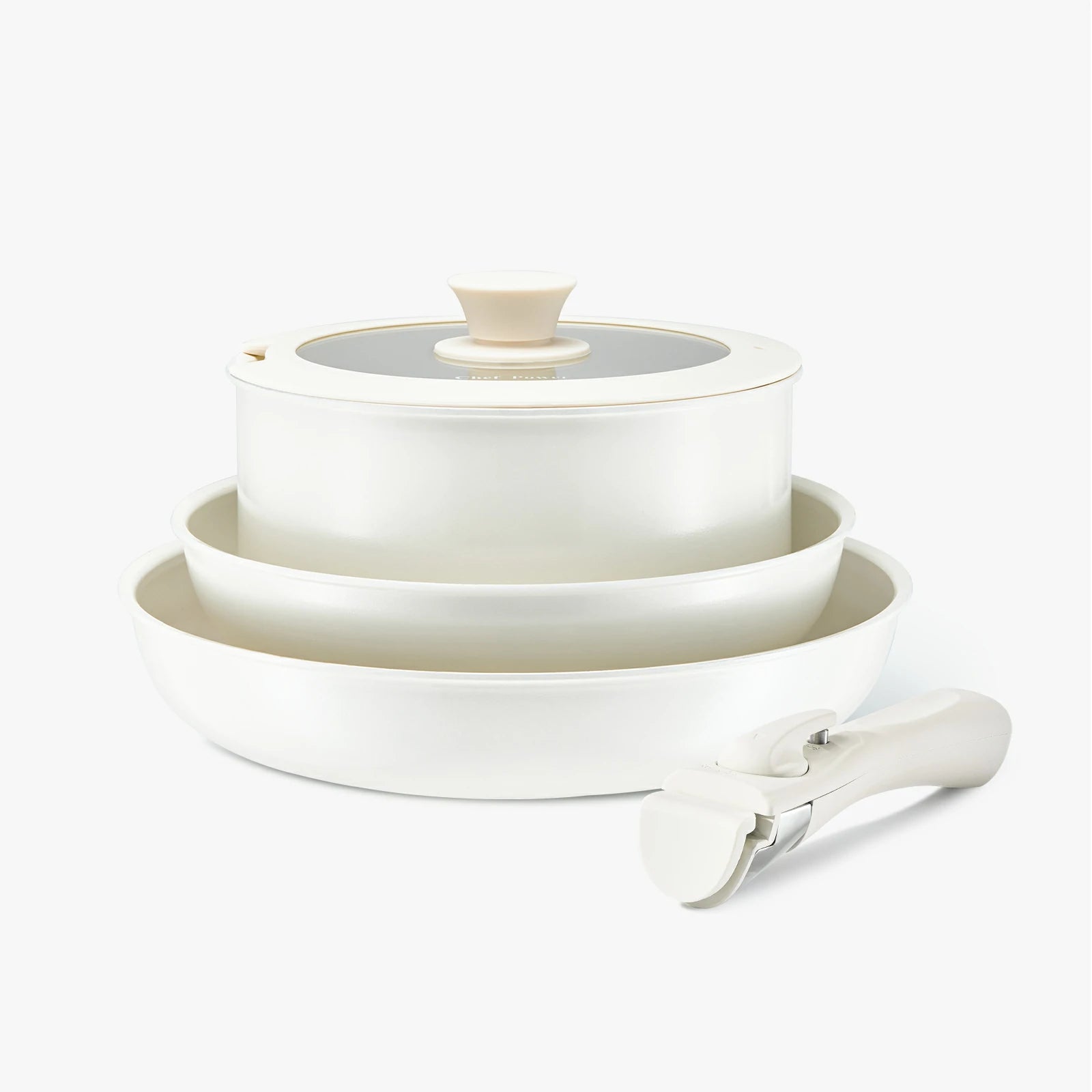 chef power ceramic nonstick cookware for single person 5 piece set