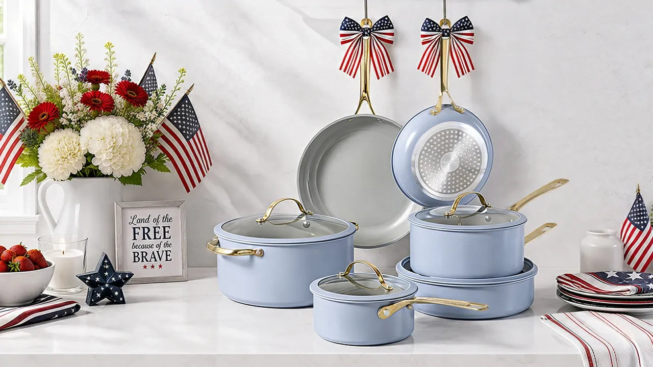 Chef Power Happy Independence Day 15-Piece Cookware Set