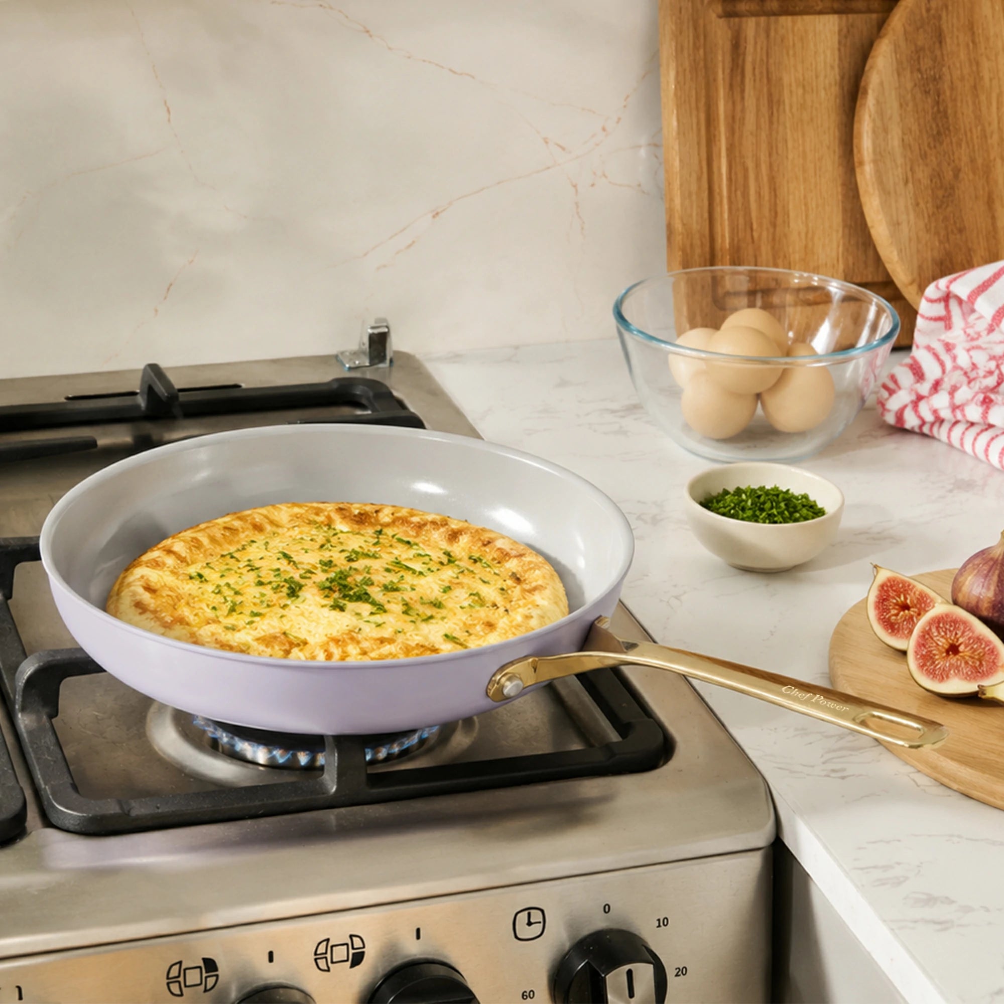 Chef Power Light Purple Frying Pan Compatible with All Stoves
