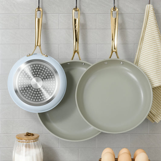 Chef Power Nonstick 3-Piece Frying Pan Set Light Blue