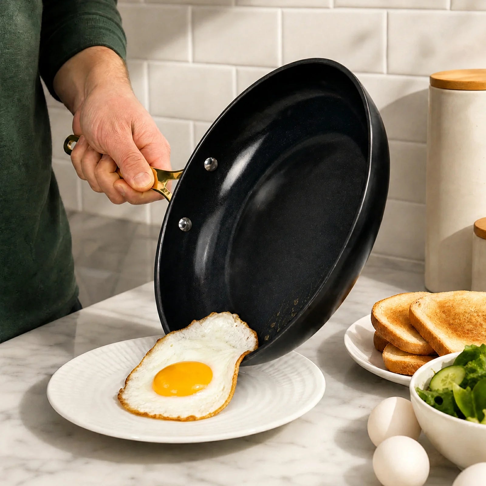 Chef Power Nonstick Ceramic Black Frying Pan