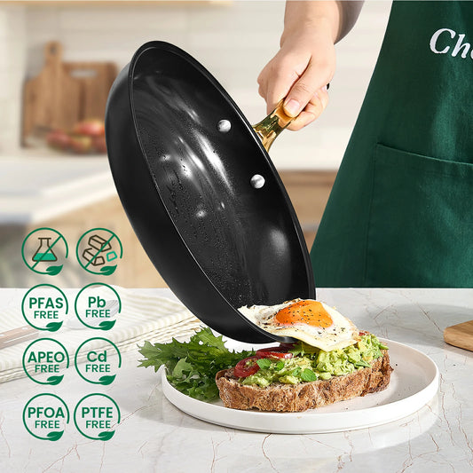 Chef Power Nonstick Ceramic Cookware Black