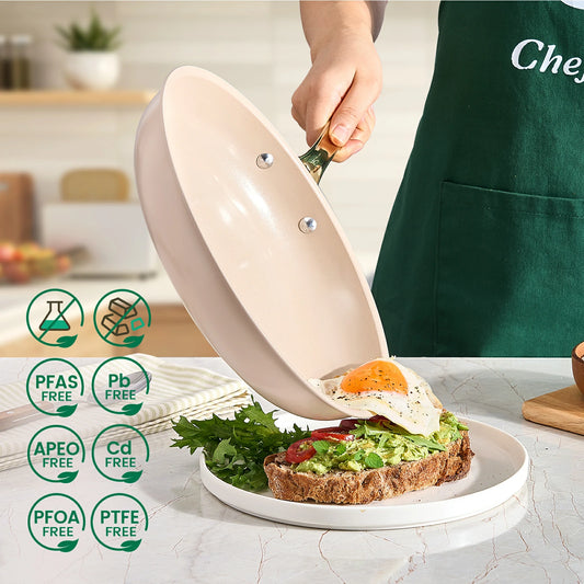 Chef Power Nonstick Ceramic Cookware Taupe