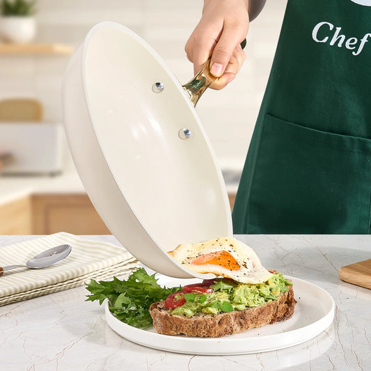 Chef Power Nontick Ceramic Frying Pan White