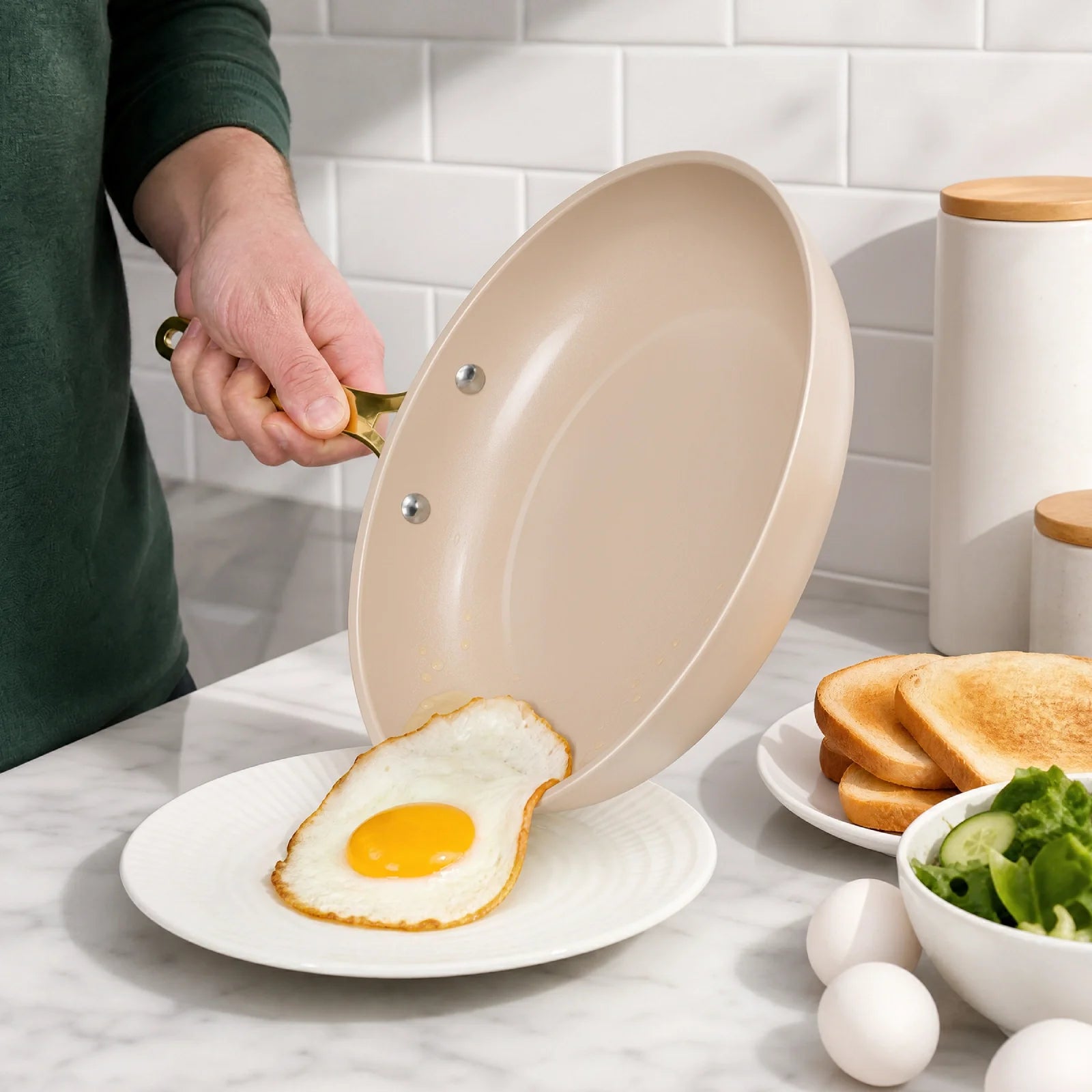 Chef Power Nonstick Ceramic Taupe Frying pan