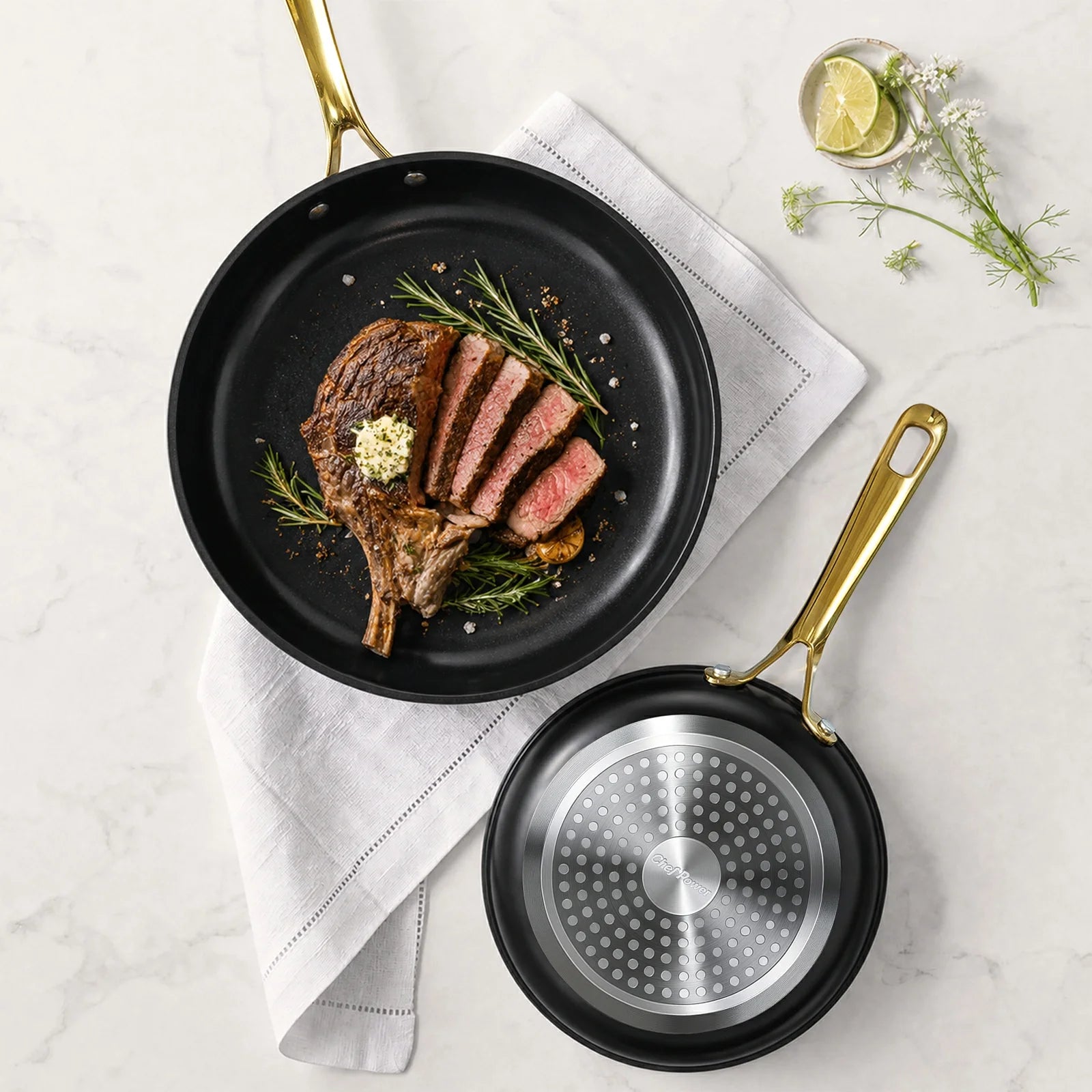 Chef Power Nonstick Frying Pans Black