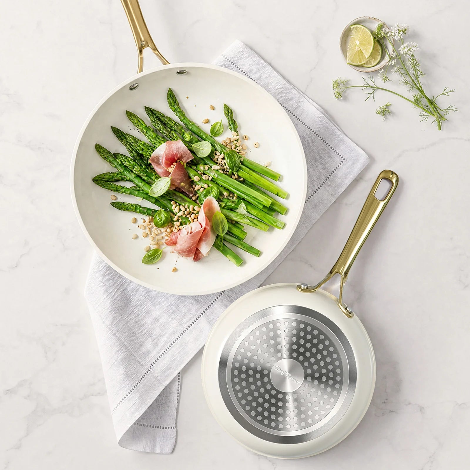 Chef Power Nonstick Frying Pans White
