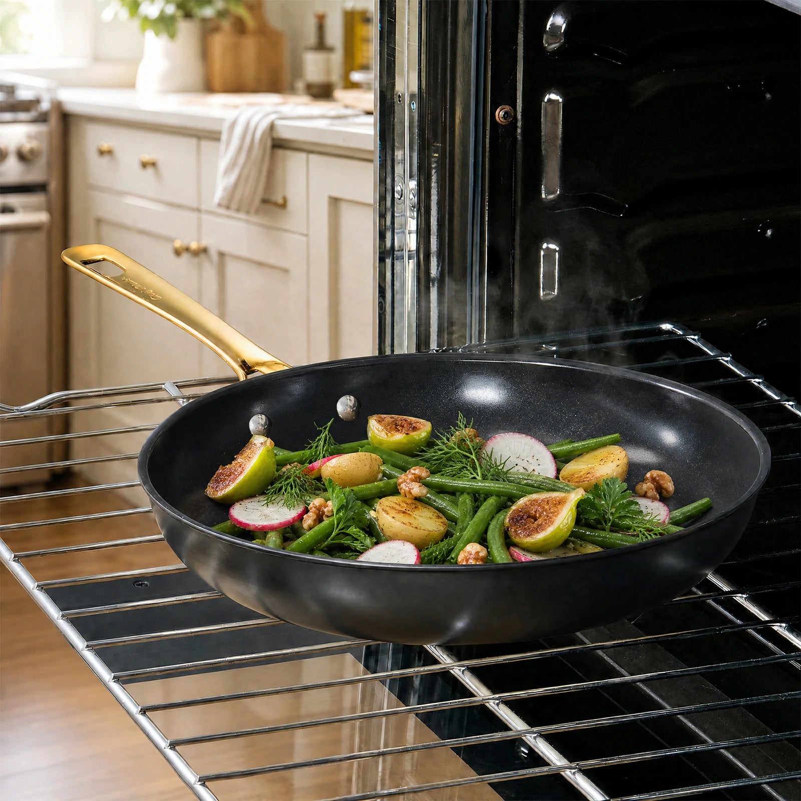 Chef Power Oven Safe Ceramic Cookware Black