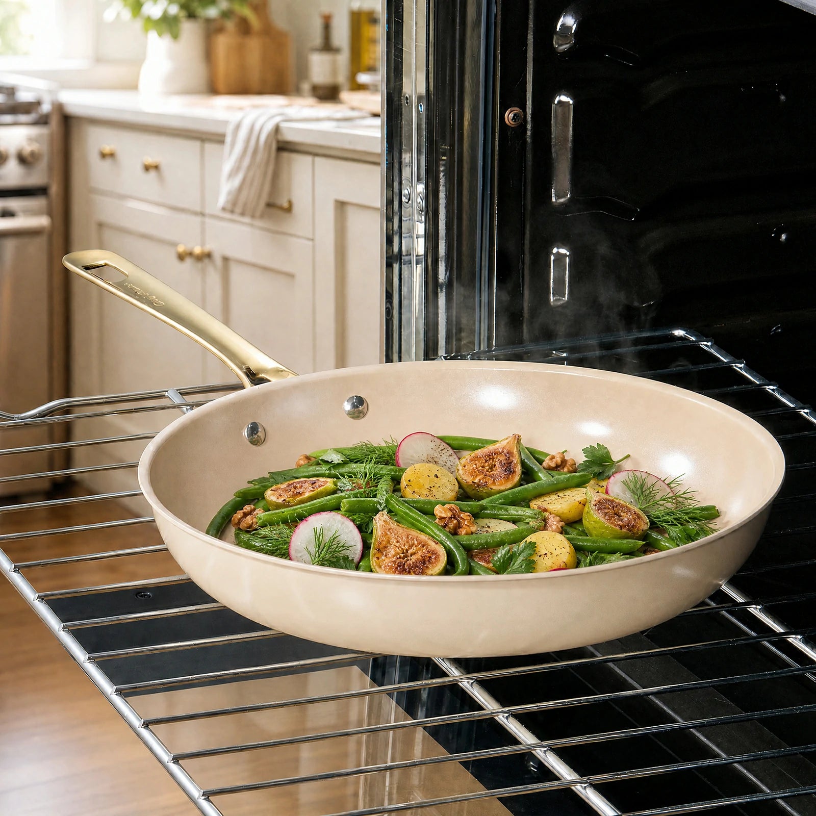Chef Power Oven Safe Ceramic Cookware Taupe