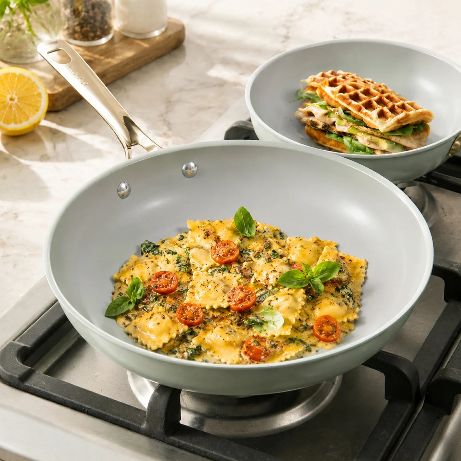 Chef Power Sage Green Cookware Suitable for Gas Cooktop