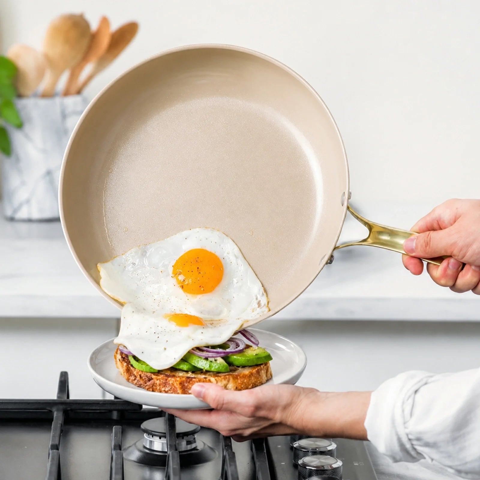 Chef Power Smooth Nonstick Taupe Cookware