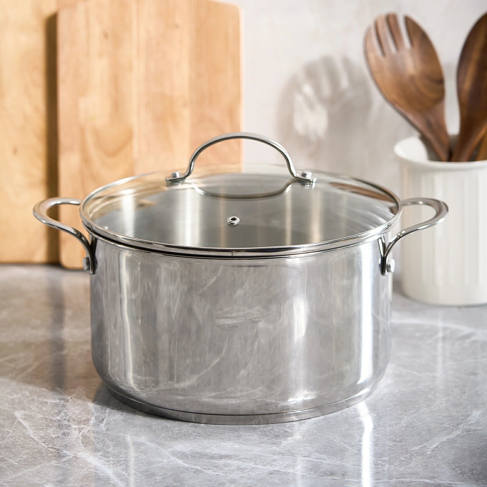 chef power stainless steel stock pot dutch oven
