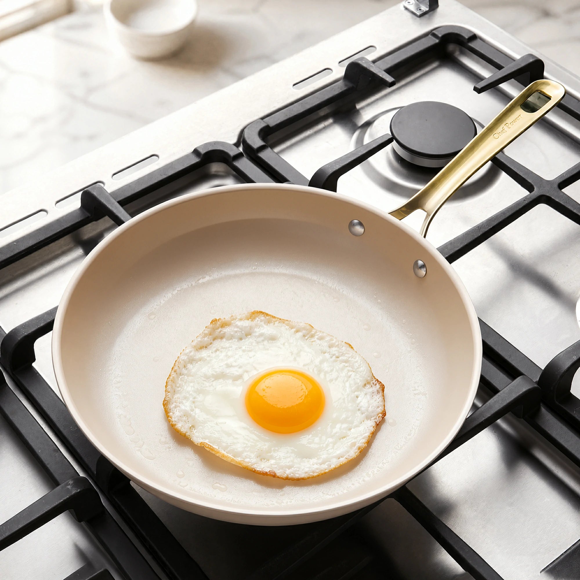 Chef Power Taupe Nonstick Frying Pan Compatible with All Stoves