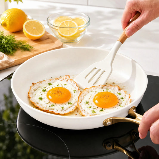 Chef Power White Frying Pan Nontick Suitable for Induction Cooktop