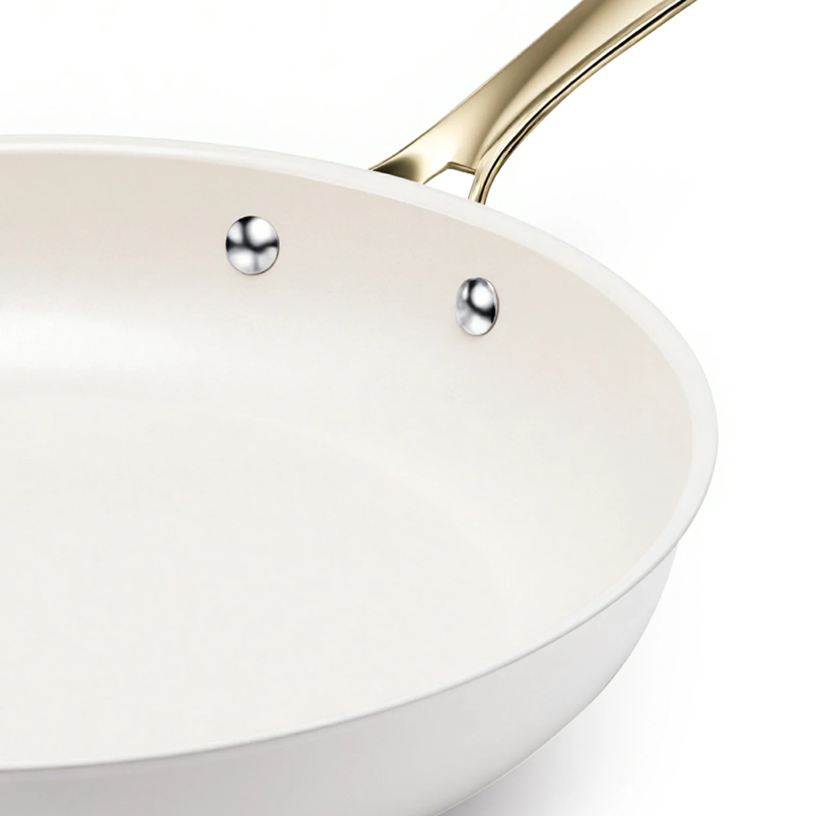 Chef Power White Frying Pan with Riveted Handle