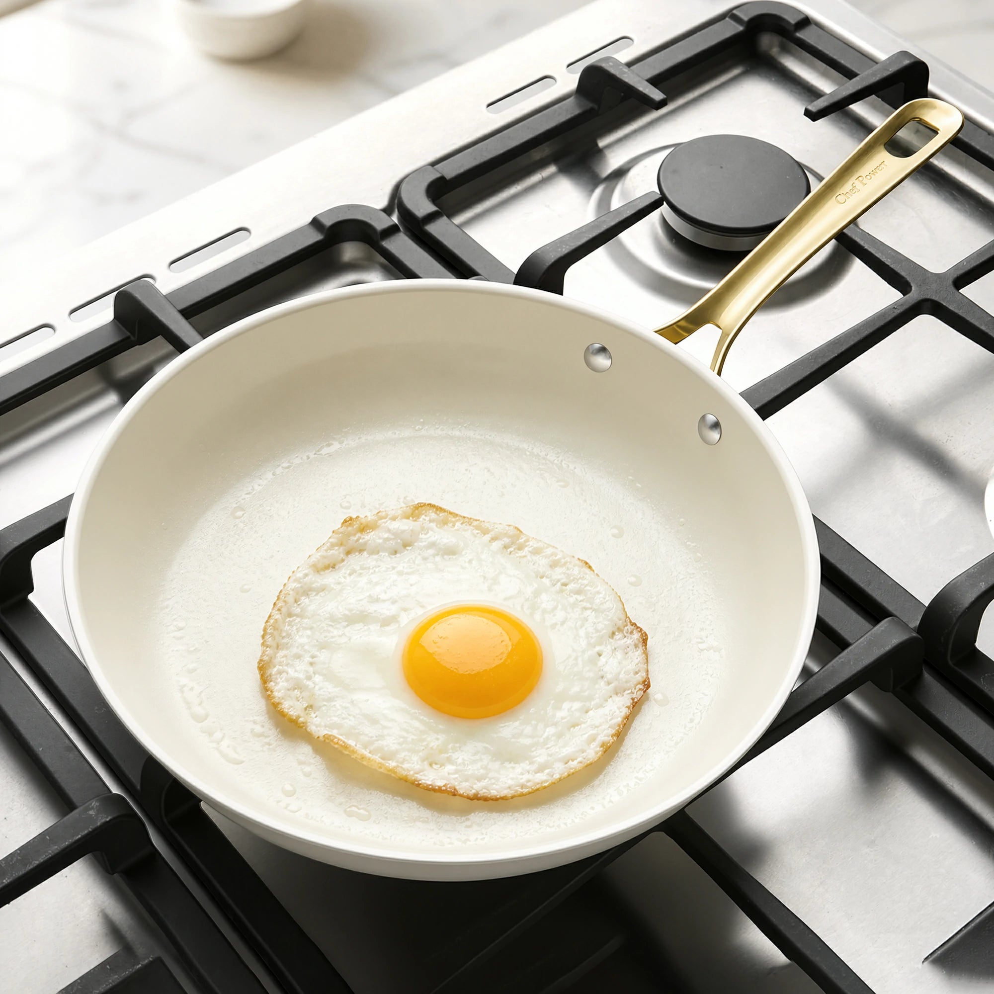 Chef Power White Nonstick Frying Pan Compatible with All Stoves