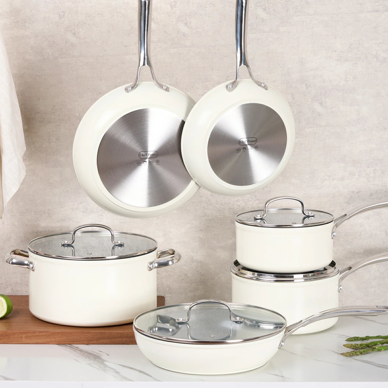 Chef Power Lunaray ceramic nonstick cookware set