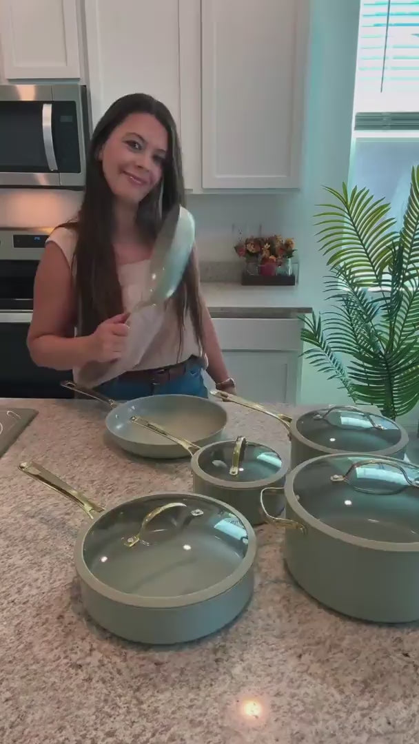 Real-life cooking demonstration with Chef Power ceramic cookware