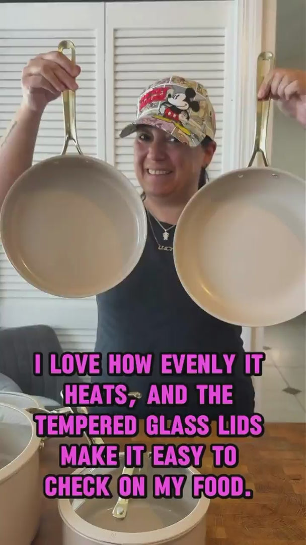Cooking with Chef Power Nonstick Ceramic Pots and Pans Easy Cleanup and Stylish Kitchen