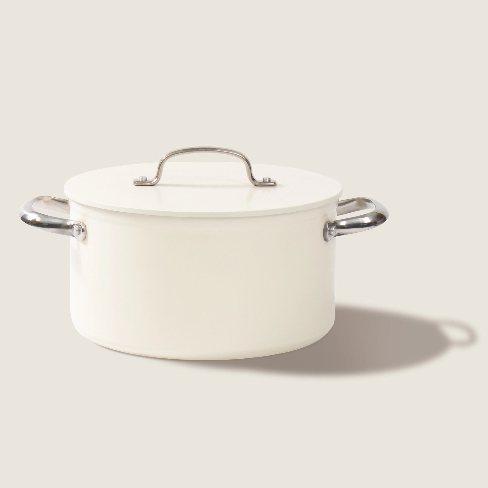 Ultility Silver Ceramic Stock Pot