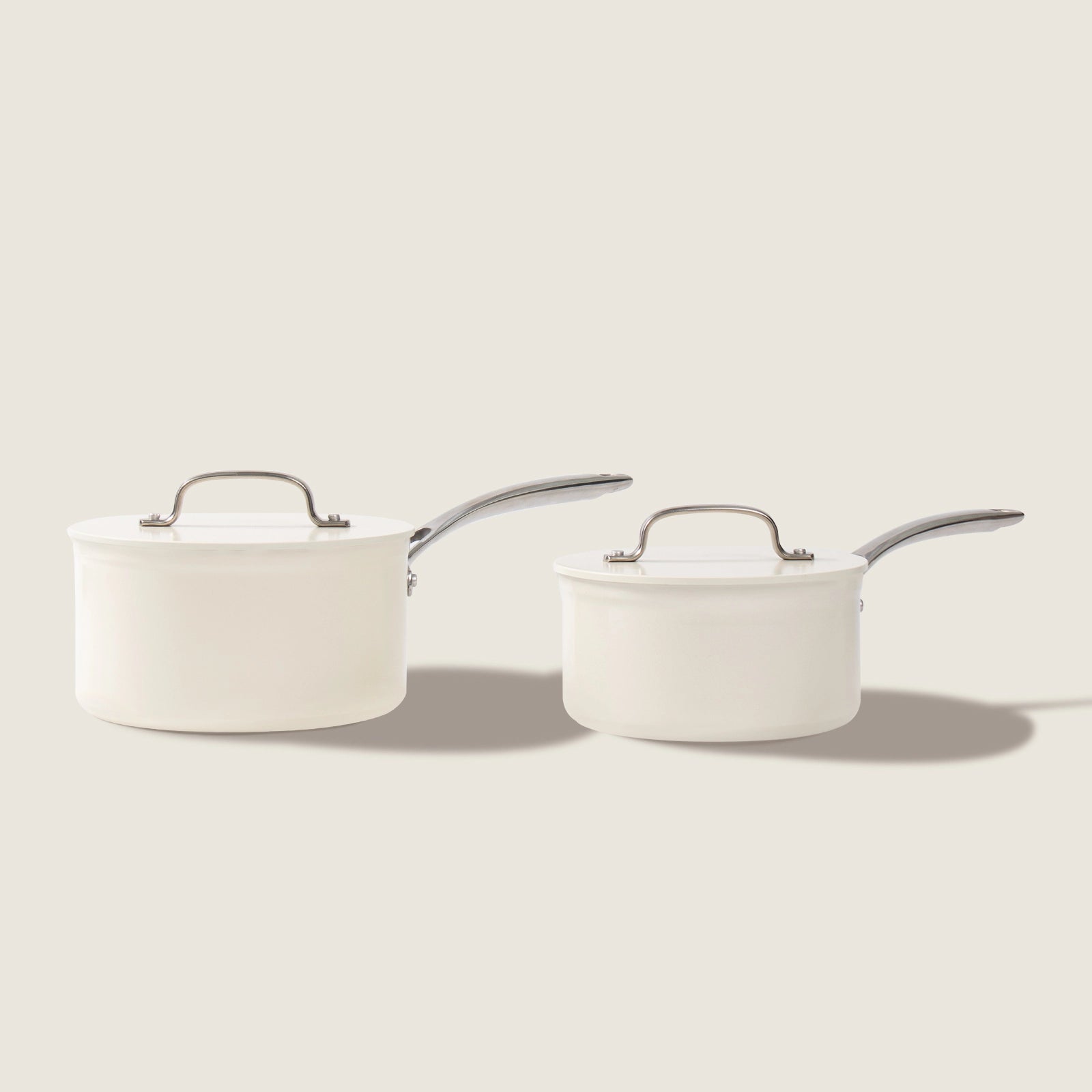 Ultility Silver Ceramic Pots and Pans